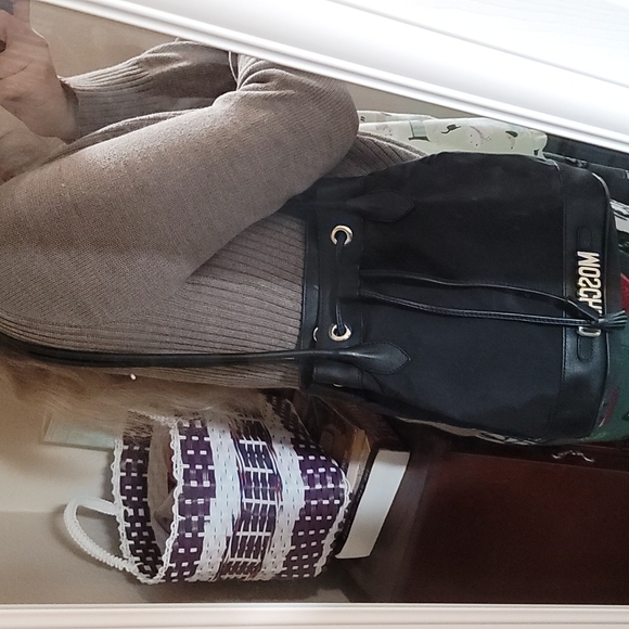 Moschino Redwall vintage black drawstring purse and matching wallet - Picture 10 of 16